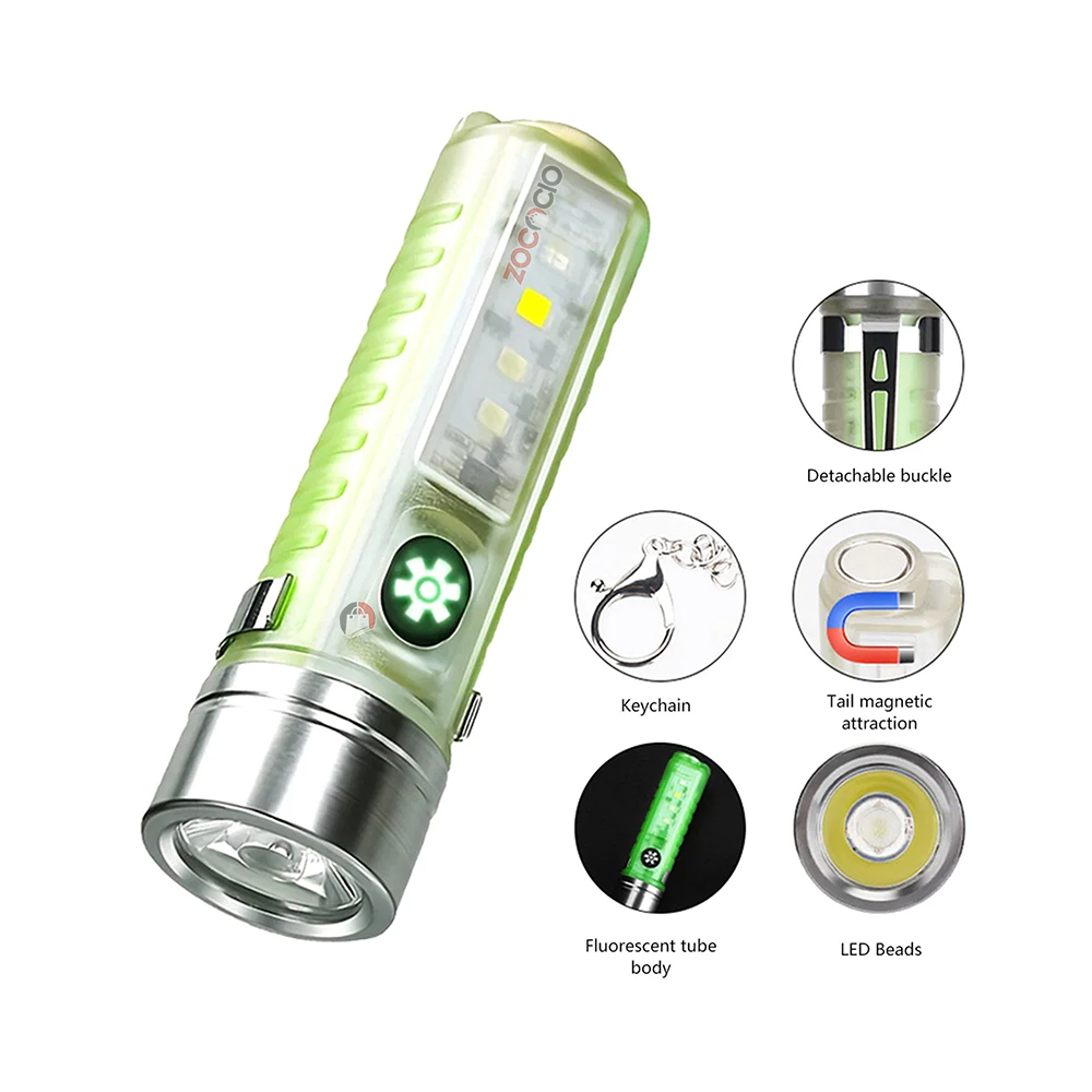 Miniatura 2 de Mini Linterna Multipropósito 6 Modos Rec